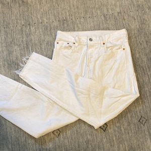 Levi 501 white denim